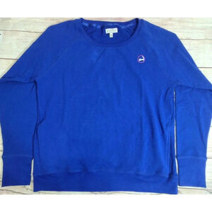 Cuffy's Of Cape Cod Pullover Sweatshirt Women's XL Blue Pockets Thumb Holes